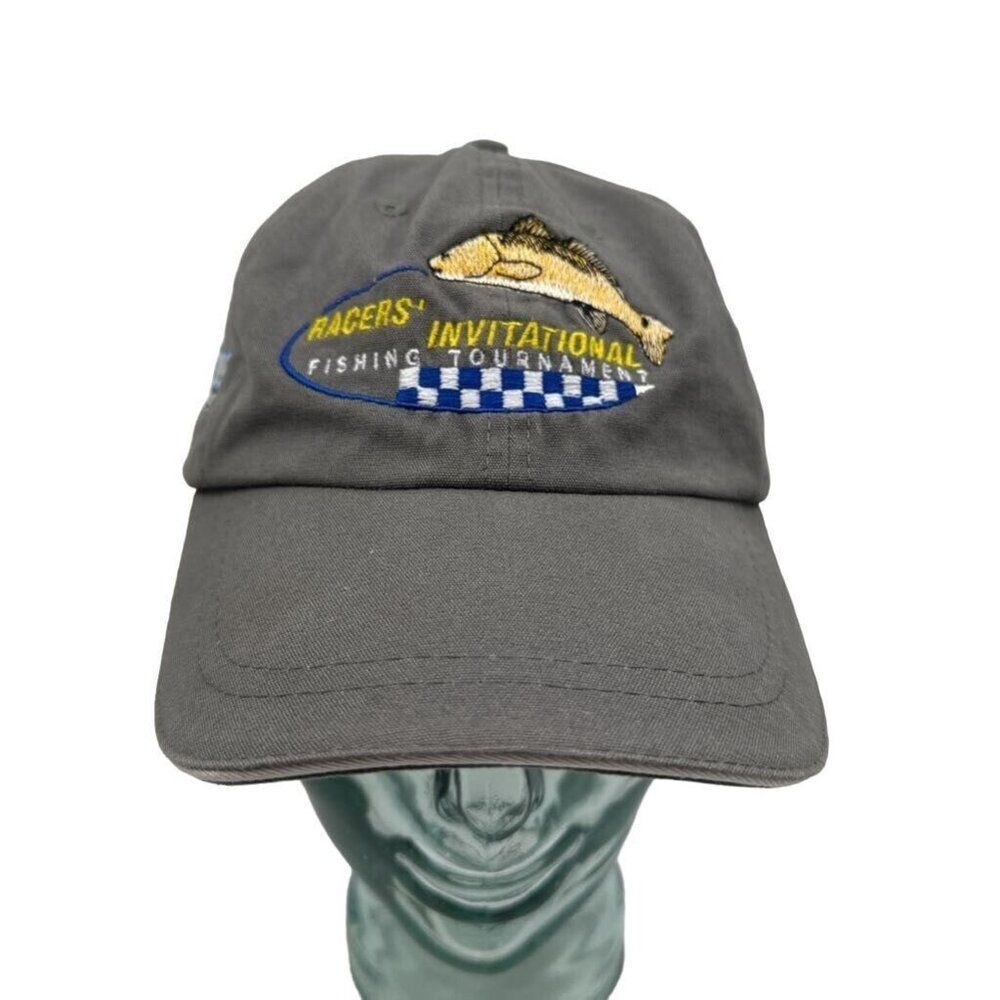 Unbranded Fishing Tournament‎ Hat Unisex Adjustable Grey Excellent Embroidered